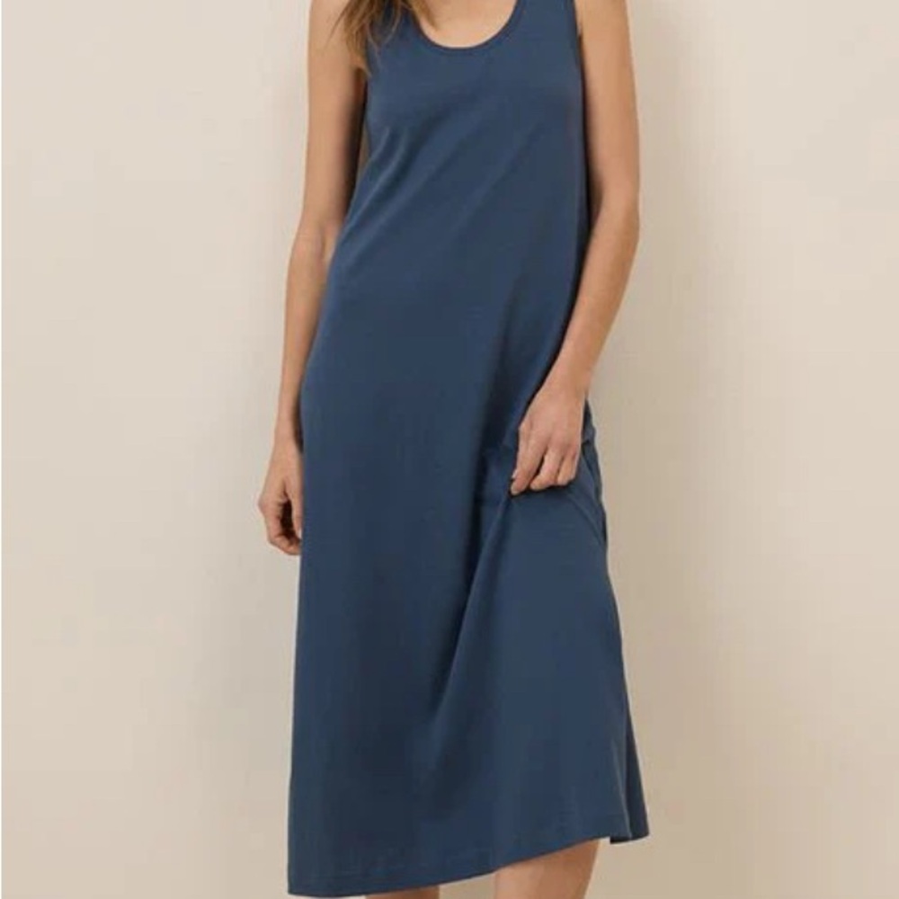Pact Navy dress midi new with Tag